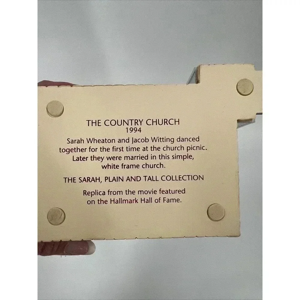 1994 Hallmark ~ The Sarah Plain and Tall Collection ~ The Country Church ~5”x 5”